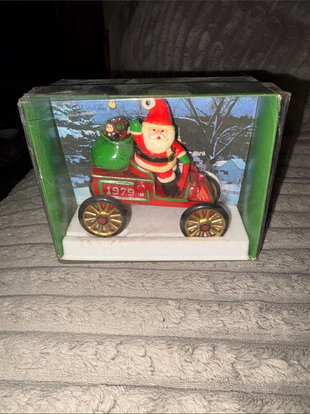 Vintage 1979 Tree Trimmer Collection Santa’s Motorcar ornament